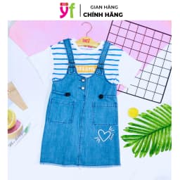 Thumbnail Set đầm yếm gồm áo và yếm jean - YDX033-3 4