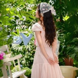 Thumbnail Set áo croptop phối váy xoè dài vải lưới màu hồng mơ dâu DEMETER nữ tính, thanh lịch - Simple Twist 3