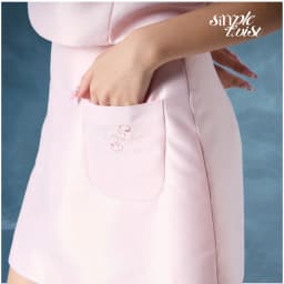Thumbnail Set áo nữ sát nách dáng ngắn phối váy chữ A hoạ tiết thêu màu hồng SERAPHINA [Có Tách Lẻ] - Simple Twist 3