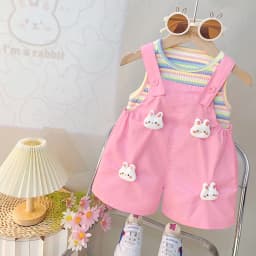 Thumbnail Set Áo Sát Nách Nhiều Màu Yếm Quần Cho Bé Gái 1-6 Tuổi MINTSCLOSET Quảng Châu - YE5186 1