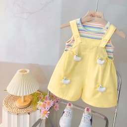Thumbnail Set Áo Sát Nách Nhiều Màu Yếm Quần Cho Bé Gái 1-6 Tuổi MINTSCLOSET Quảng Châu - YE5186 2