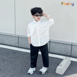 Thumbnail Set Áo Sơ Mi Và Quần Kaki Bé Trai Hàng Thiết Kế Chất Liệu Thô Hàn Cao Cấp Thấm Hút Mồ Hôi 1