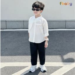 Thumbnail Set Áo Sơ Mi Và Quần Kaki Bé Trai Hàng Thiết Kế Chất Liệu Thô Hàn Cao Cấp Thấm Hút Mồ Hôi 2