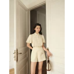 Thumbnail Set áo tay bồng bấu ngực 2T23.2504K + quần short túi vuông 3S09.2504K - Bộ đồ áo sơ mi tay bồng quần short thiết kế JM 4