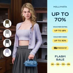 Thumbnail Set áo thiết kế cardigan kèm quây freesize MOLLYNISTA nữ tính cao cấp đi chơi đi tiệc 1