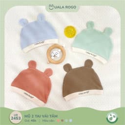Thumbnail Set bao chân tay mũ cho bé sơ sinh Ualarogo vải Sợi tre Bamboo mềm mịn co giãn 2453 2454 2