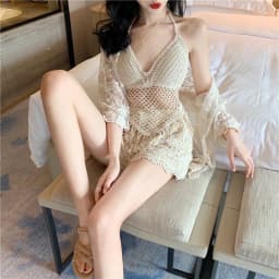 Thumbnail Set bikini ren đi biển silive set bikini đồ bơi bikini bigsize chất ren mêm mại kiểu dáng trẻ trung silive_official 3