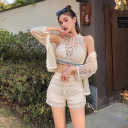 Thumbnail Set bikini ren đi biển silive set đồ bơi bikini bigsize chất ren mêm mại kiểu dáng trẻ trung silive_official 1