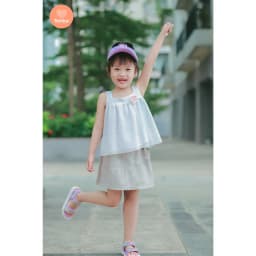 Thumbnail Set Bộ Áo Croptop Phối Quần Váy Thun Năng Động Cho Bé Gái (1-10 Tuổi) 2