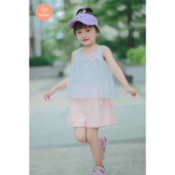 Thumbnail Set Bộ Áo Croptop Phối Quần Váy Thun Năng Động Cho Bé Gái (1-10 Tuổi) 3