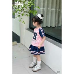 Thumbnail Set bộ bé gái ILABY áo kèm chân váy xếp ly phong cách thể thao cá tính chất liệu thoáng mát [2933] 3