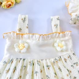 Thumbnail Set Body 2 Dây Họa Tiết Hoa Màu Kem Kèm Nón Cho Bé Gái Sơ Sinh Đến 2 Tuổi MINTSCLOSET - BS6422 3
