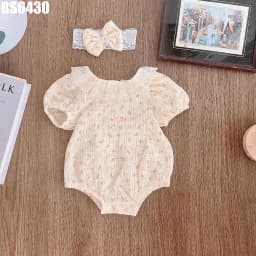 Thumbnail Set Body Chip Hoa Nhí Kèm Yếm Cổ Cho Bé Gái Sơ Sinh 1 2 Tuổi MINTSCLOSET - BS6445 4