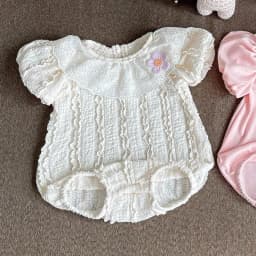 Thumbnail Set Body Cổ Ren Đính Hoa Cho Bé Gái Sơ Sinh 1 2 Tuổi MINTSCLOSET - BS6448 3