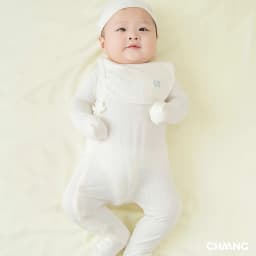 Thumbnail Set body dài cúc chéo liền tất tích hợp bao tay kèm mũ và yếm Bloom cho bé sơ sinh 1