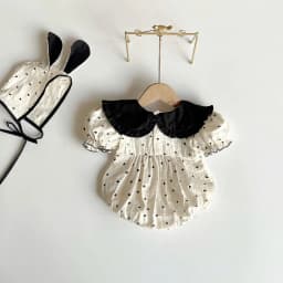 Thumbnail Set Body Thỏ Chấm Bi Tim Kèm Nón Cho Bé Gái Sơ Sinh 1 2 Tuổi MINTSCLOSET - BS6404 1