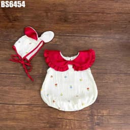 Thumbnail Set Body Thỏ Chấm Bi Tim Kèm Nón Cho Bé Gái Sơ Sinh 1 2 Tuổi MINTSCLOSET - BS6404 2
