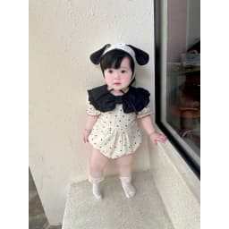 Thumbnail Set Body Thỏ Chấm Bi Tim Kèm Nón Cho Bé Gái Sơ Sinh 1 2 Tuổi MINTSCLOSET - BS6404 3