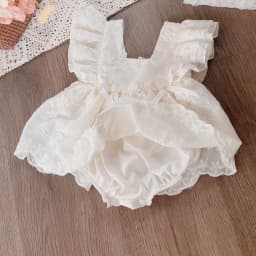 Thumbnail Set Body Váy Thêu Hoa Nổi Màu Kem Cho Bé Gái Sơ Sinh 1 2 Tuổi MINTSCLOSET - BV7153 2