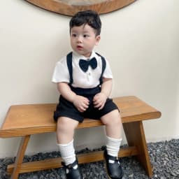 Thumbnail Set Công Tử Thôi Nôi Fbaby Đi Chơi Dự Tiệc  Aó Chất Liệu Thô Đũi Phối Quần Kaki Cho Bé Trai 6-17kg 1