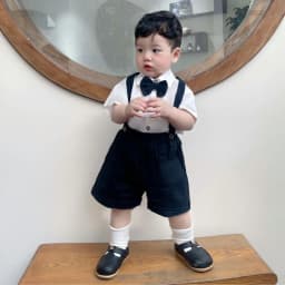 Thumbnail Set Công Tử Thôi Nôi Fbaby Đi Chơi Dự Tiệc  Aó Chất Liệu Thô Đũi Phối Quần Kaki Cho Bé Trai 6-17kg 2