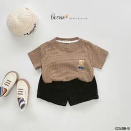 Thumbnail Set cotton in hình gấu cho bé Beemo Chất liệu cotton tăm co giãn thoáng khí B609 1