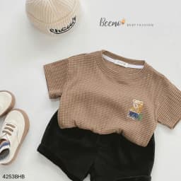 Thumbnail Set cotton in hình gấu cho bé Beemo Chất liệu cotton tăm co giãn thoáng khí B609 3