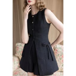 Thumbnail Set dạ tweed áo cộc tay và quần short màu đen Grace Set thanh lịch thời thượng - Simple Twist 2