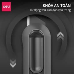 Thumbnail Set Dao Rọc Giấy Deli Cao Cấp Lưỡi Thép Không Gỉ SK5, Bao Gồm Dao Rọc Mini Bỏ Túi Chất Liệu Kim Loại 2