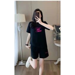Thumbnail Set đồ nữ mùa hè - Đồ bộ nữ thời trang (áo phông + quần đùi cotton) - LOZA G0287 1