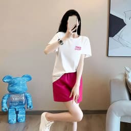 Thumbnail Set đồ nữ mùa hè - Đồ bộ nữ thời trang (áo phông + quần đùi cotton) - LOZA G0287 3