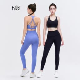 Thumbnail Set Đồ Tập Yoga Gym Hibi Sports H161 Kiểu 4 Dây Đan Nơ Cổ Tròn, Kèm Mút Ngực 1