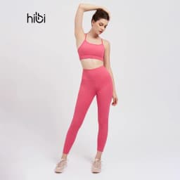 Thumbnail Set đồ tập Yoga Gym Hibi Sports H172 Kiểu 2 dây đan nơ, kèm mút ngực 2