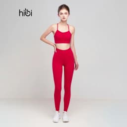 Thumbnail Set Đồ Tập Yoga Gym Hibi Sports H160 Kiểu Áo 2 Dây Nhún Giữa, Kèm Mút Ngực 2