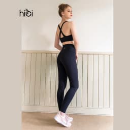 Thumbnail Set đồ tập yoga nữ Hibi Sports H110 áo bra thể thao cổ yếm 2 dây, quần lưng cao, kèm mút ngực 4
