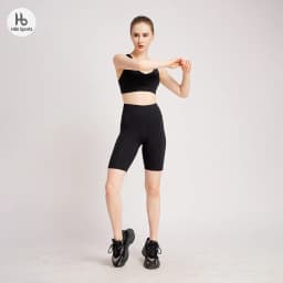 Thumbnail Set đồ tập yoga nữ Hibi Sports H112, áo bra thể thao 6 dây, quần legging đùi lưng cao, kèm mút ngực 3