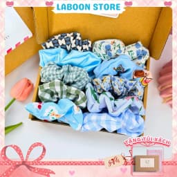 Thumbnail Set hộp quà dây buộc tóc scrunchies LABOON hộp 5 và 10 dây cột tóc mix màu siêu xinh tặng bạn gái 1