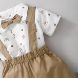 Thumbnail Set Đồ 2 Món Gồm Áo Thun Cổ Đứng Tay Cộc In Hình Hổ Thắt Nơ + Quần Ngắn Cho Bé Trai 0-2 Tuổi 3