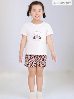 Thumbnail Set Đồ Bé Gái Tay Cánh Tiên Cotton In Họa Tiết (1-10 Tuổi)  BaaBaby DB04N 3