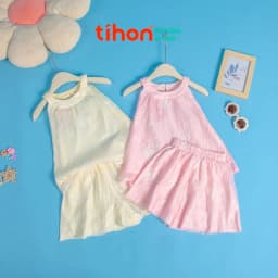 Thumbnail Set đồ bé gái TIHON cao cấp chất liệu tơ mềm mại thoáng mát cho bé SET0786093 1