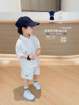 Thumbnail Set Đồ Bé Trai Áo Thun Polo bộ quần áo cho bé trai phong cách hàn quốc siêu đẹp Vải Cotton co giãn thoáng mát BT05.1 1