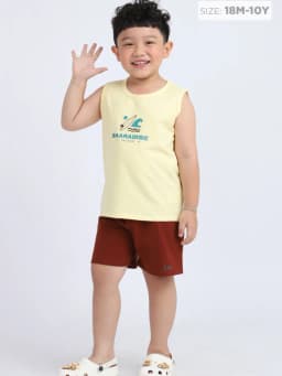 Thumbnail Set đồ bộ ba lỗ bé trai BAA BABY bộ cộc tay phối túi cho bé từ 1 tuổi - 10 tuổi - DB10C 2
