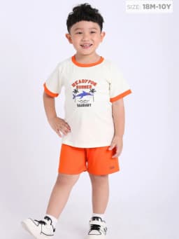Thumbnail Set Đồ Bộ Bé Trai Cộc Tay Mềm Mịn, Thoáng Mát (1-10 tuổi) Baababy -DB04N 1