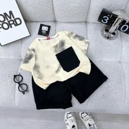 Thumbnail Sét đồ cộc bé trai mùa hè,chất cotton vải chính phẩm thoáng mát,thấm hút mồ hôi,hàng qc đủ size cho bé Babimama B03 2