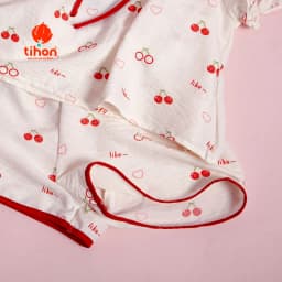Thumbnail Set đồ ngủ bé gái TIHON cao cấp chất liệu thô siêu thoáng mát đính nơ dễ thương cho bé SET0786109 3