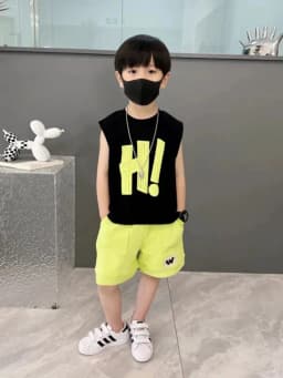 Thumbnail Sét đồ sát nách bé trai mùa hè,chất cotton vải chính phẩm thoáng mát,thấm hút mồ hôi,hàng qc đủ size cho bé Babimama B04 1