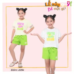 Thumbnail Set Đồ Thun Mặc Hè Dễ Thương Cho Bé Gái Từ 16-55 KG Từ 4 -10,12,15 tuổi Vải Cotton Mềm YF - KAX004-3 2