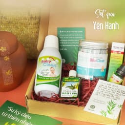 Thumbnail Set quà tặng cho bé "Yến hạnh" - Dầu khuynh diệp, Tinh dầu tràm Huế, Nước tắm thảo dược, gạc rơ lưỡi 1