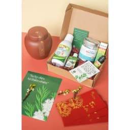 Thumbnail Set quà tặng cho bé "Yến hạnh" - Dầu khuynh diệp, Tinh dầu tràm Huế, Nước tắm thảo dược, gạc rơ lưỡi 4