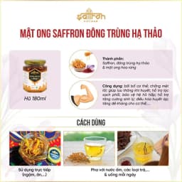 Thumbnail Set quà tặng mật ong ngâm saffron Đông trùng hạ thảo Saffron Việt Nam 4